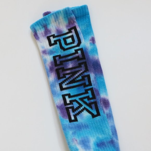 Victoria's Secret PINK Knee High Socks Blue Dyed NWOT Ship Next Day Rare - Picture 3 of 4
